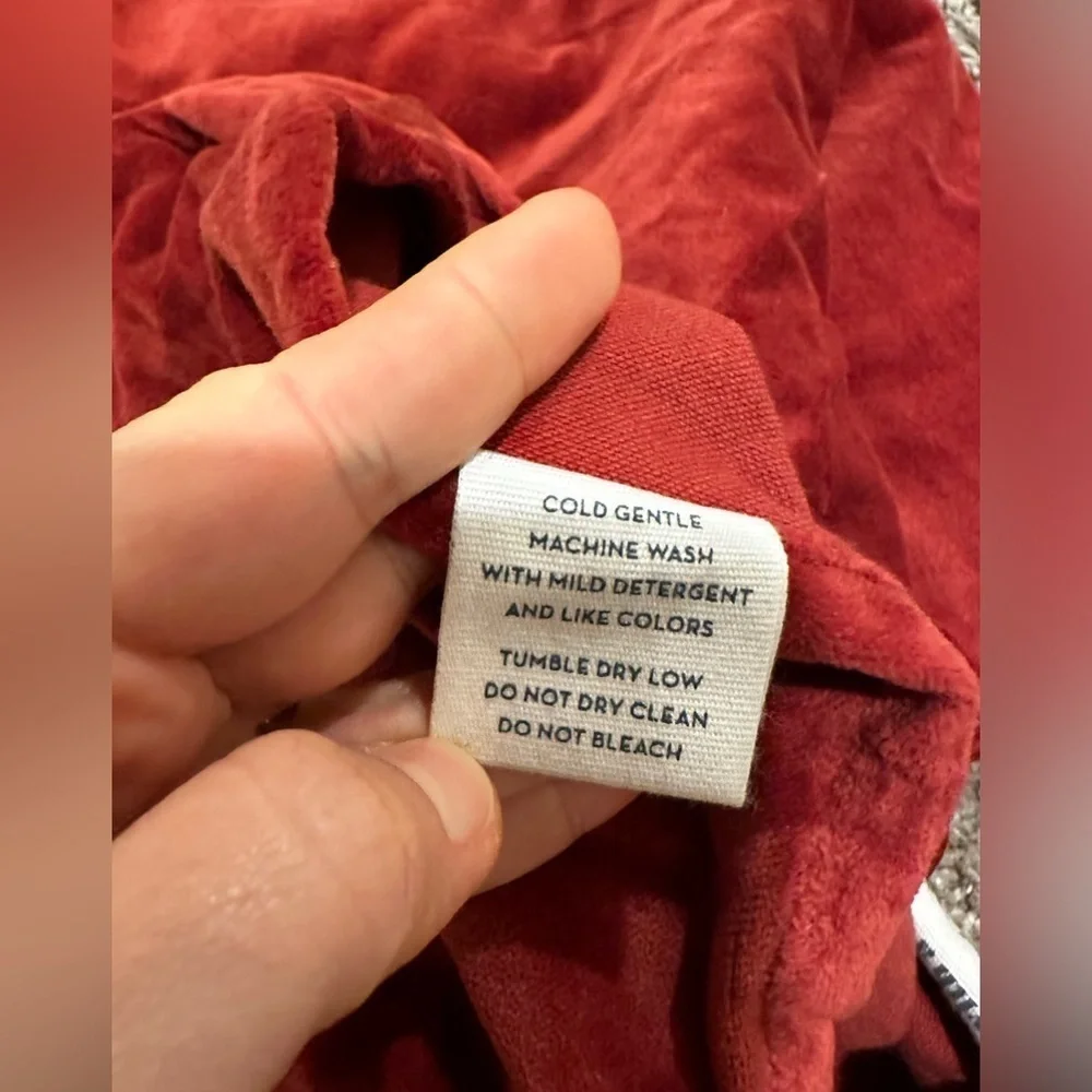 Sage x Clare‎ Pimonte Velvet Cotton Pillowcase Rectangle Maroon